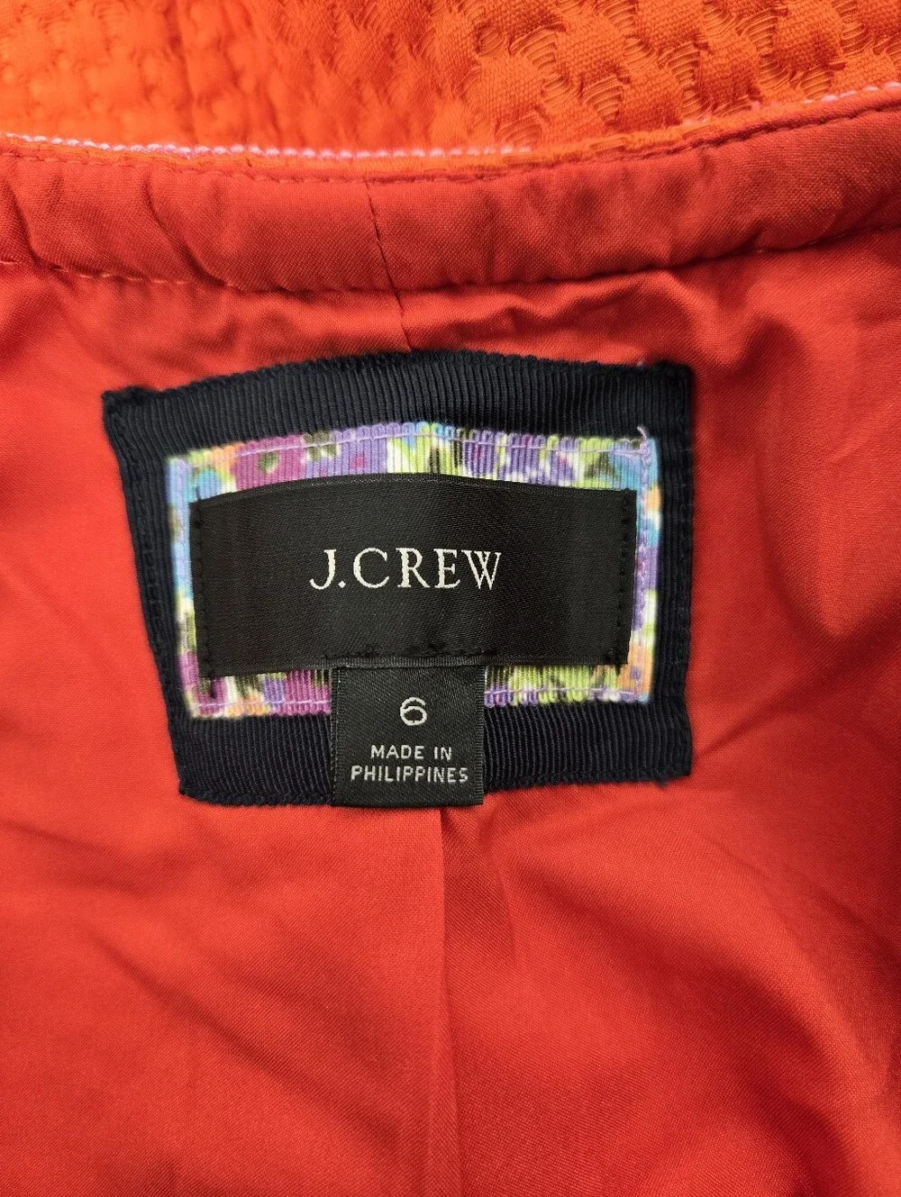 J. Crew Collarless Blazer in Matelassé